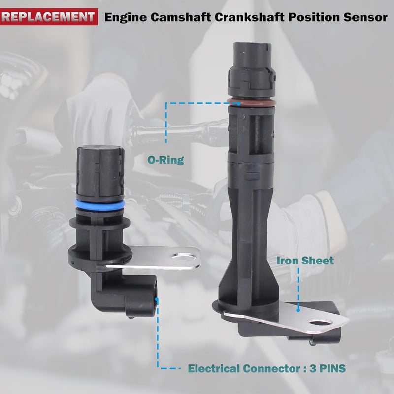 TINGYINGDA 2Pcs Engine Cam/Crankshaft Position Sensor PC278 PC273 Compatible with Chevrolet Avalanche Express Silverado Suburban 1500 2500 3500 SSR Tahoe Trailblazer Envoy XL Savana Sierra Yukon 1500 2500 3500 - Image 2